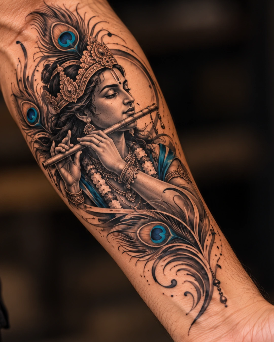 Custom black forest armband tattoo design